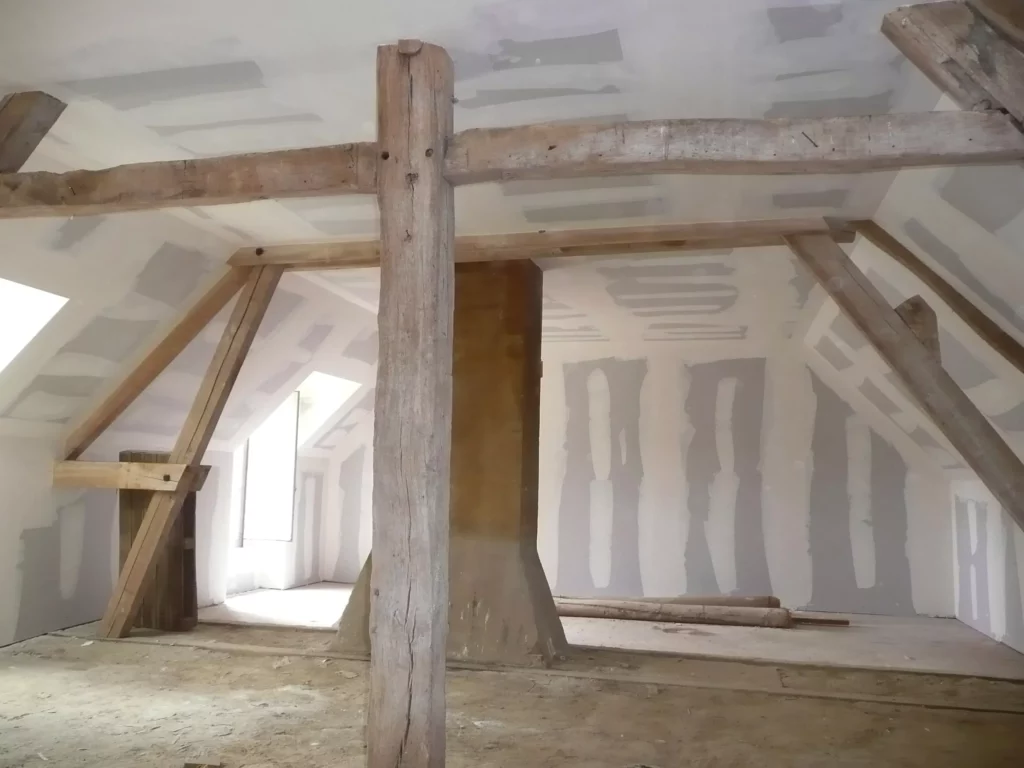 Aménagement de combles après travaux - Chantier David Veaudecranne - Plaquiste Bouloire