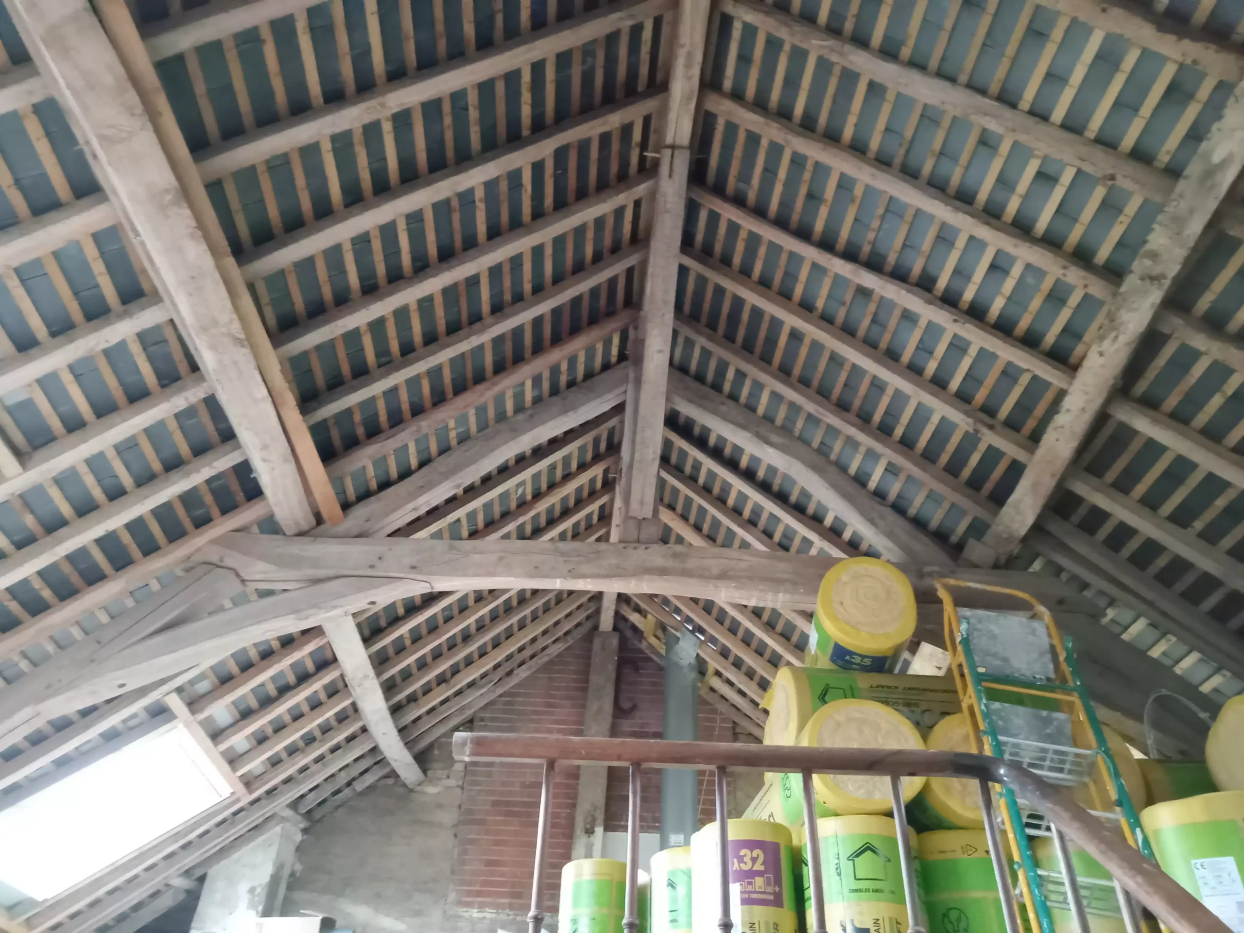 Aménagement de combles avant travaux - Chantier David Veaudecranne - Plaquiste Bouloire