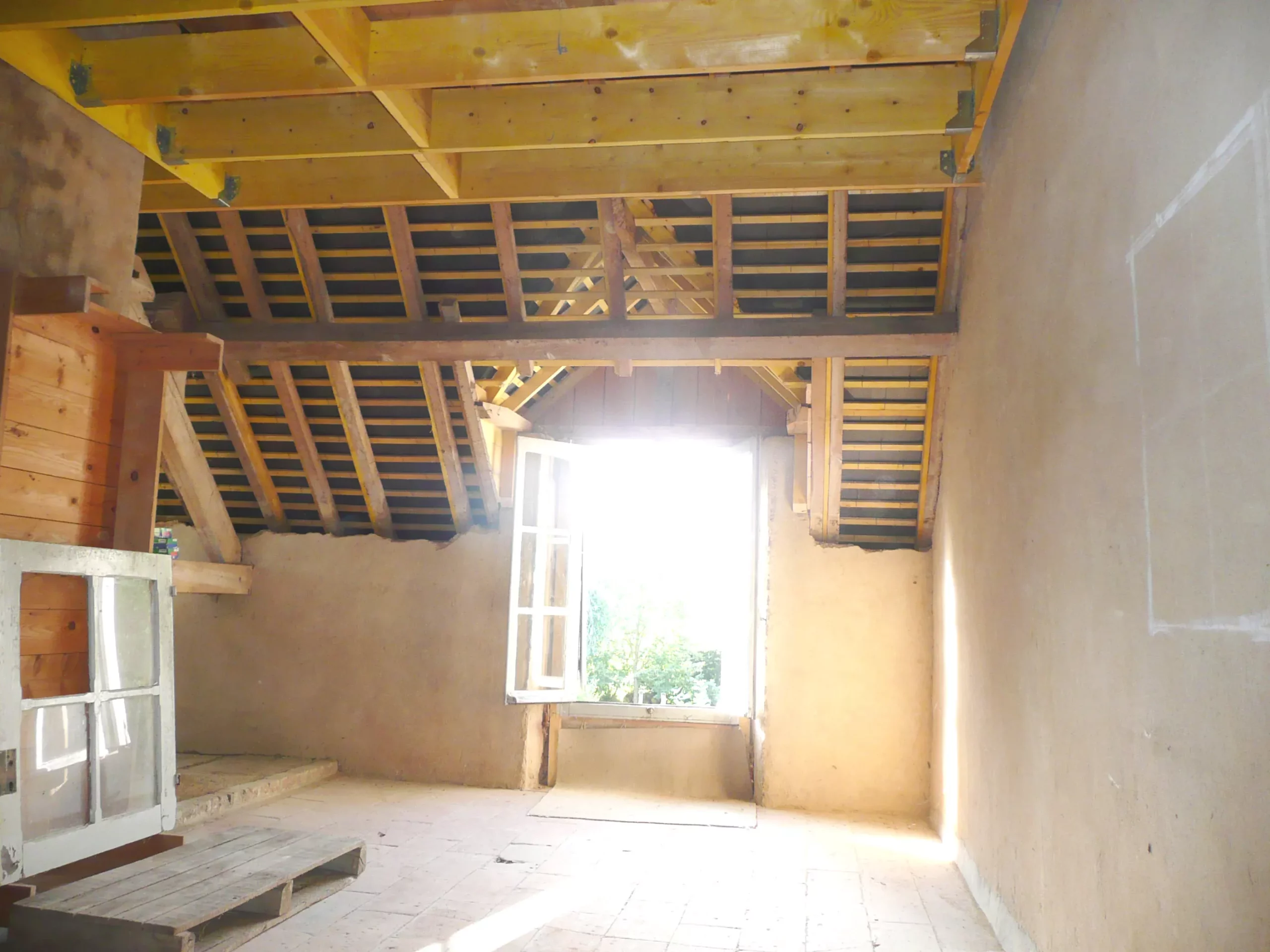 Aménagement de combles avant travaux - Chantier David Veaudecranne - Plaquiste Bouloire