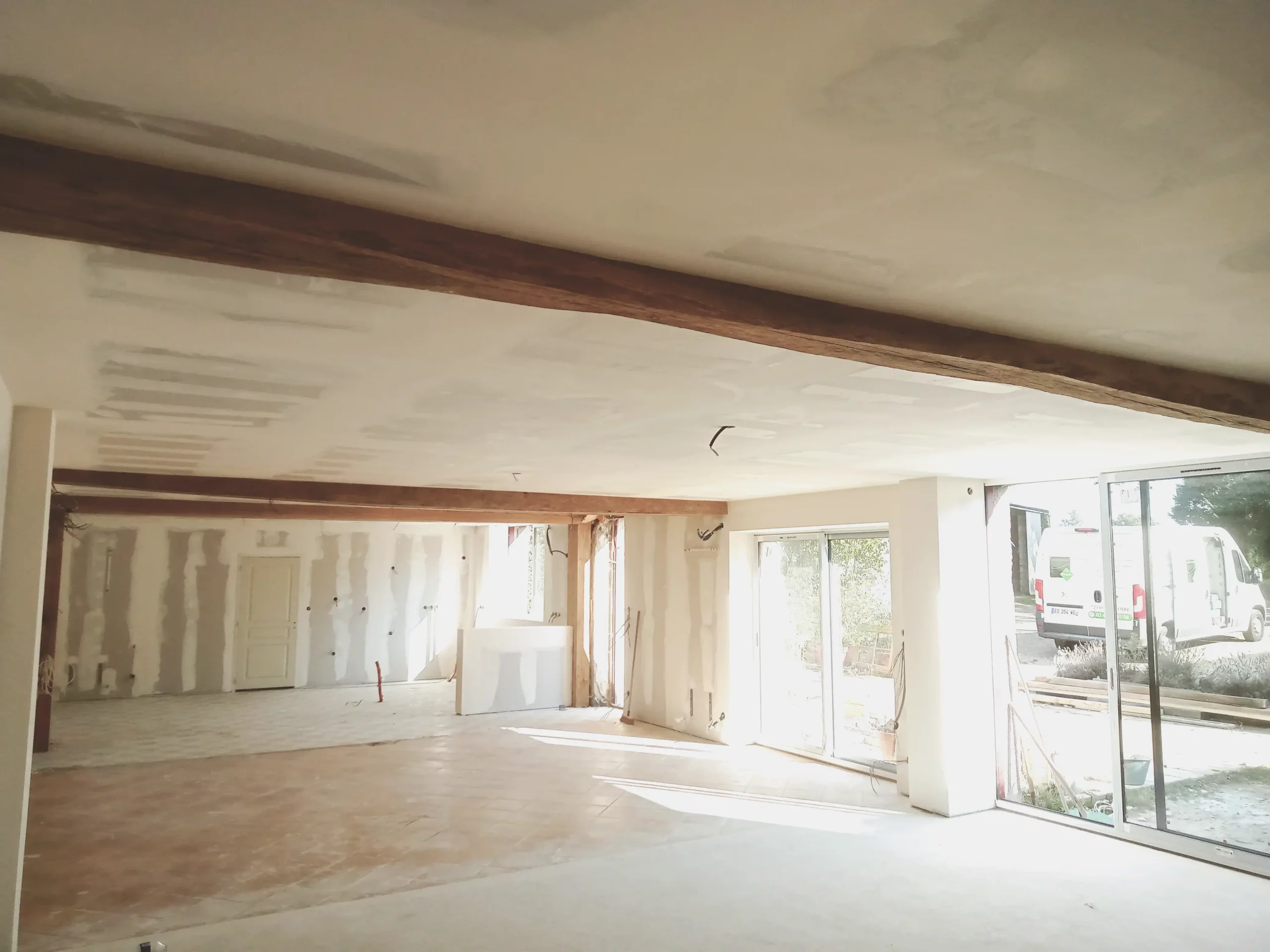 Rénovation intérieure -isolation - cloison sèches - Chantier David Veaudecranne - Plaquiste Bouloire