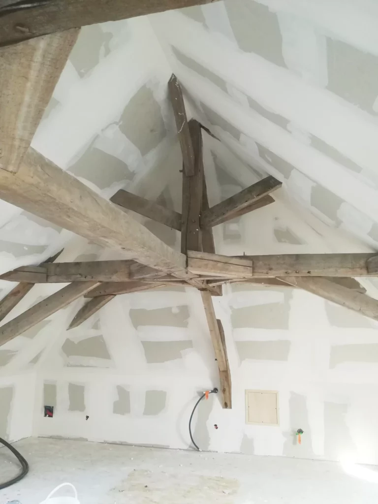 Aménagement de combles après travaux - Chantier David Veaudecranne - Plaquiste Bouloire
