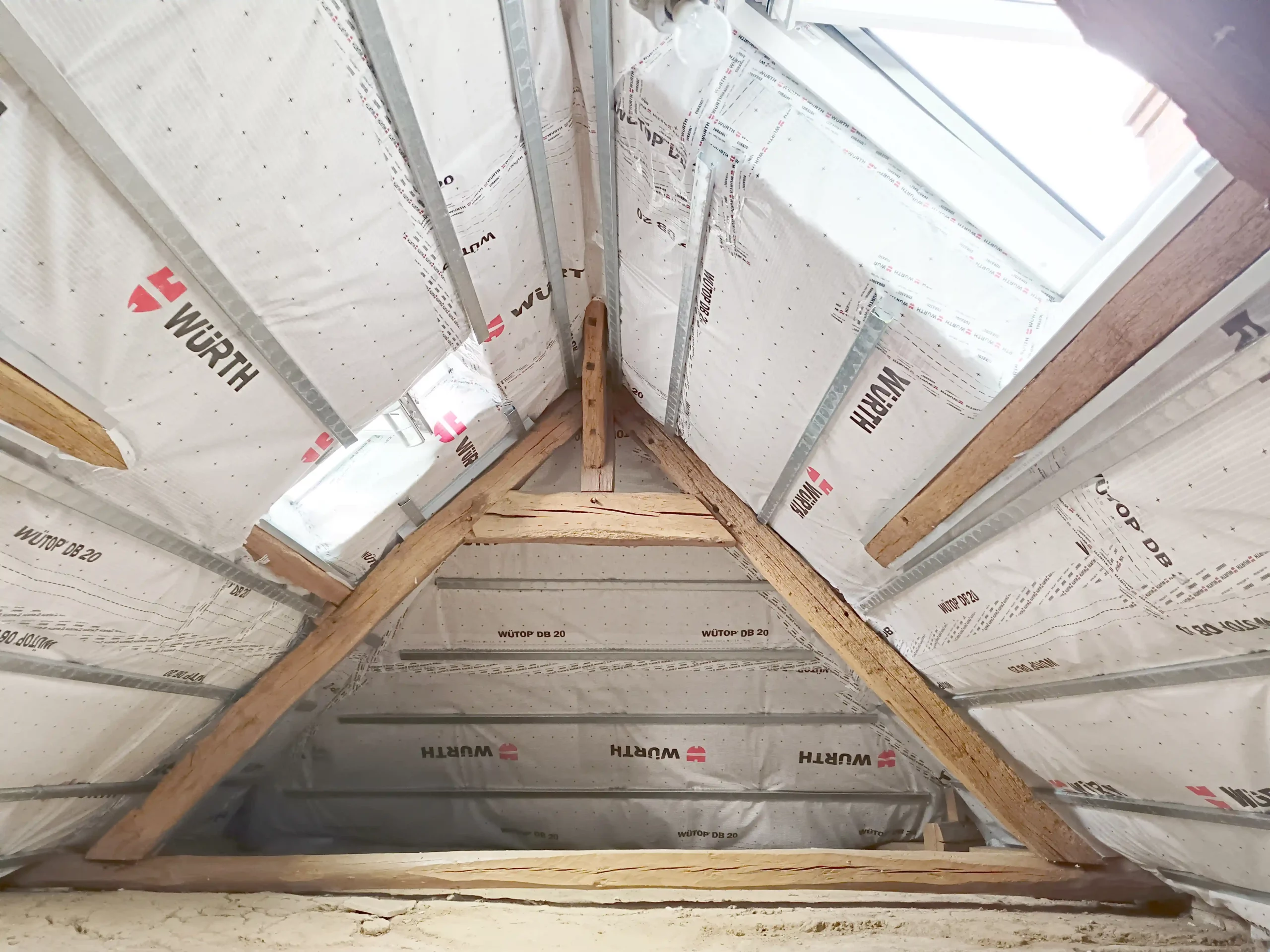 Aménagement de combles isolation posée - Chantier David Veaudecranne - Plaquiste Bouloire