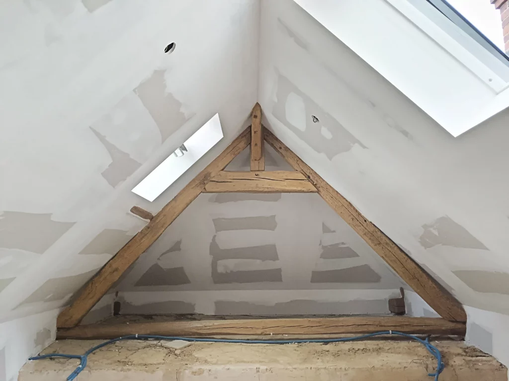 Aménagement de combles après travaux - Chantier David Veaudecranne - Plaquiste Bouloire