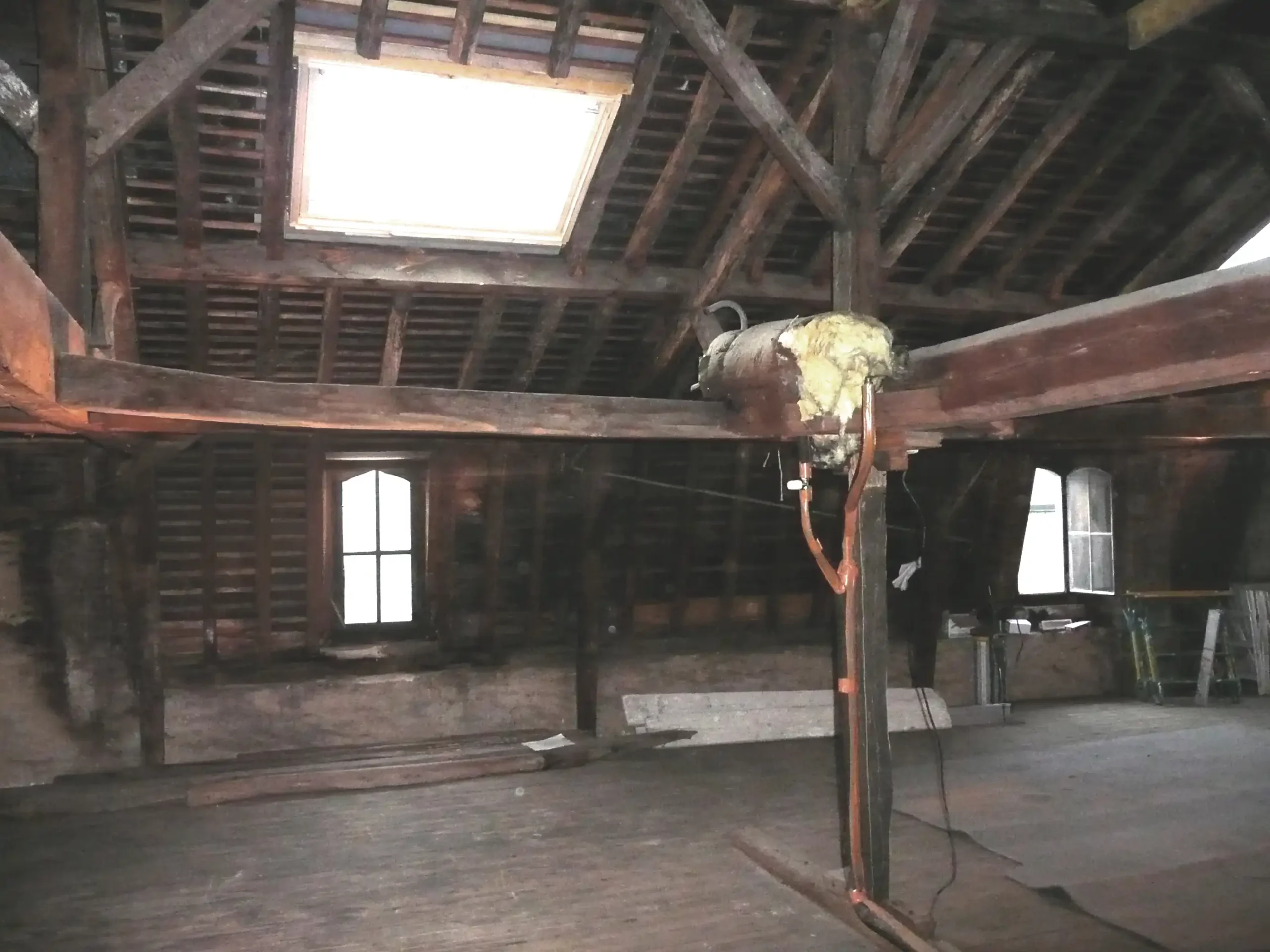 Aménagement de combles avant travaux - Chantier David Veaudecranne - Plaquiste Bouloire