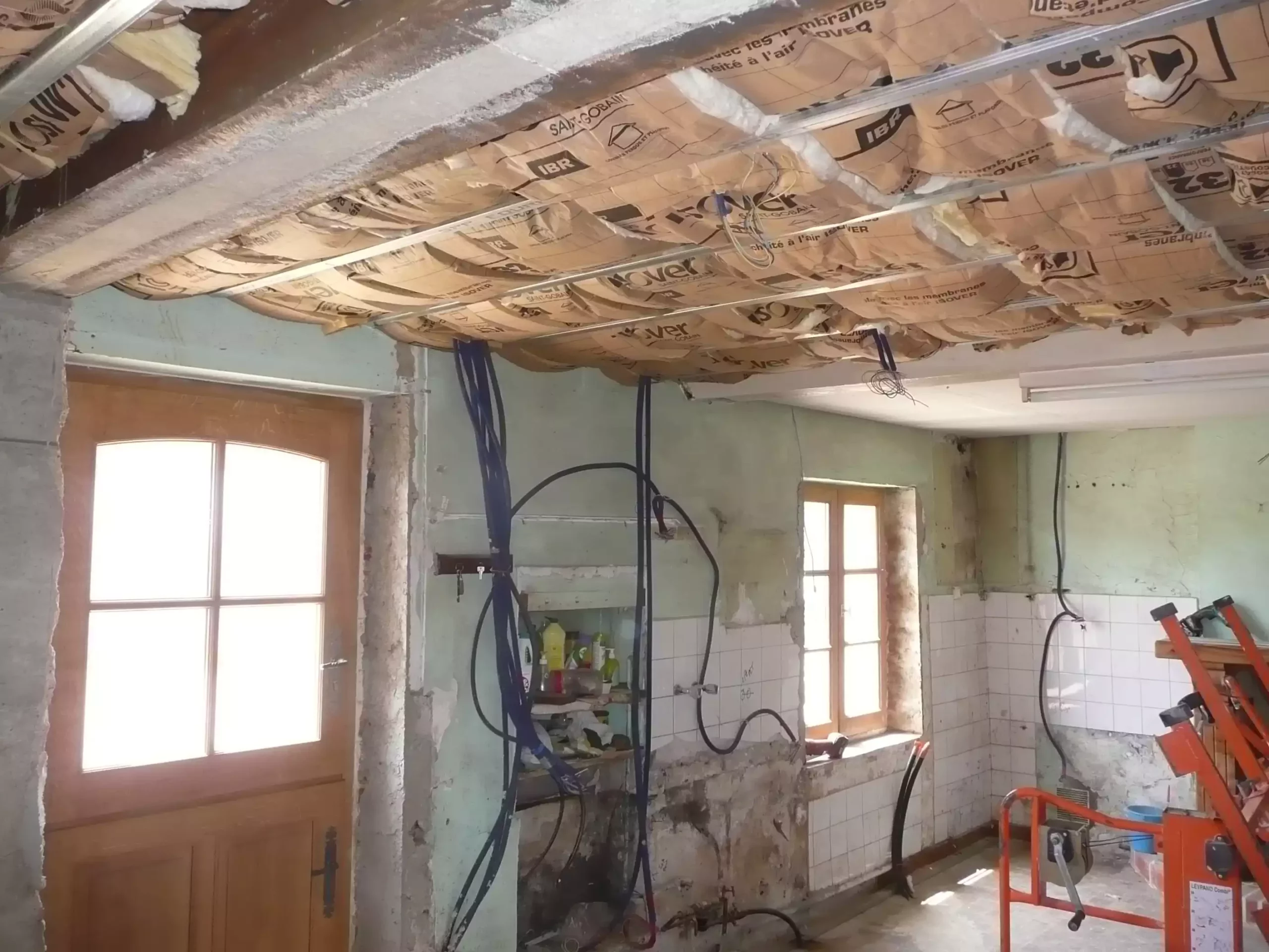 Isolation longère - Chantier David Veaudecranne - Bouloire