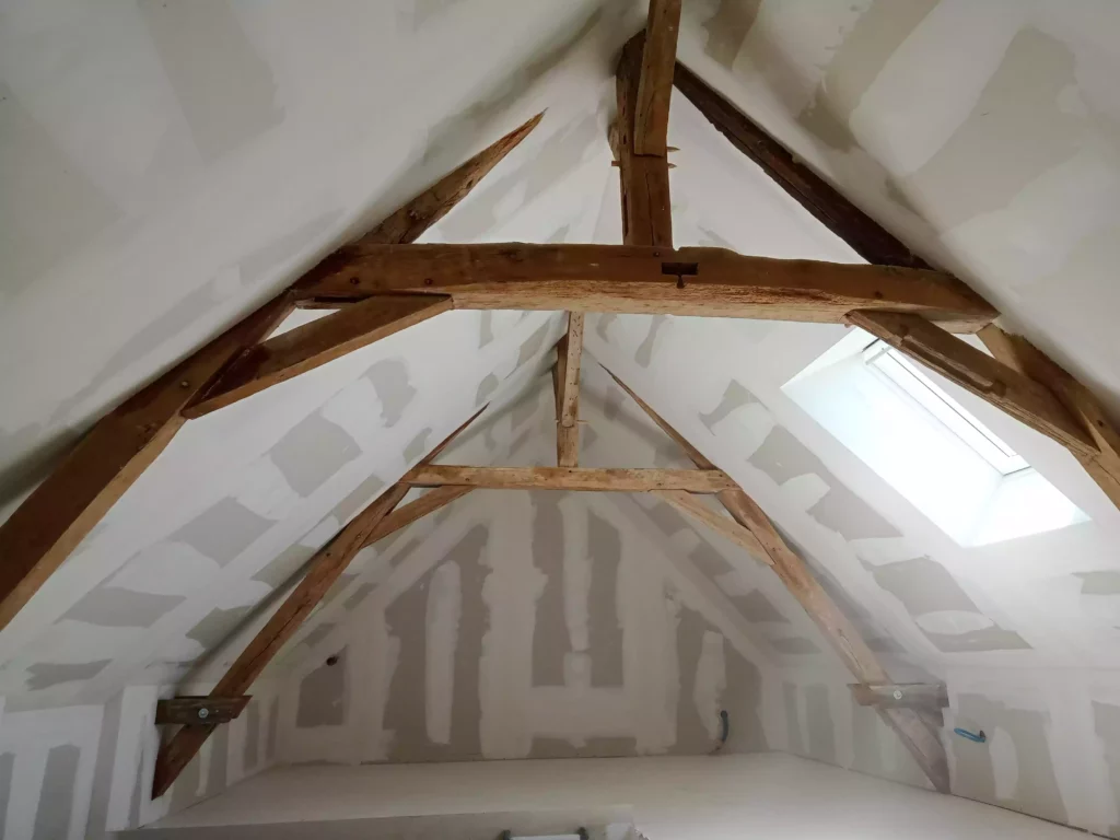 Aménagement de combles après travaux - Chantier David Veaudecranne - Plaquiste Bouloire