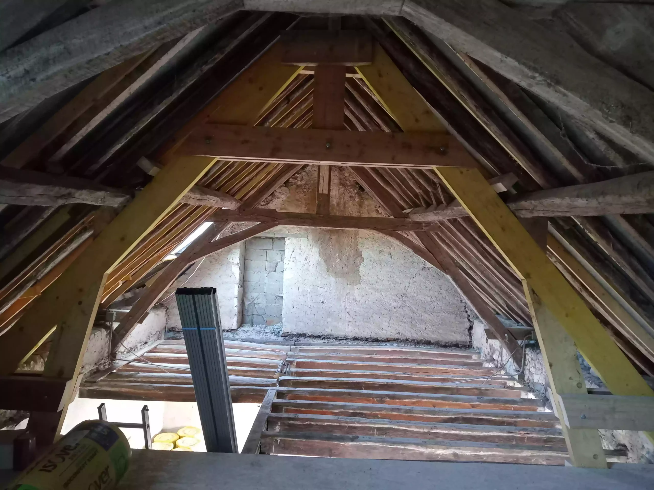 Aménagement de combles avant travaux - Chantier David Veaudecranne - Plaquiste Bouloire